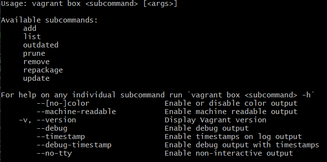 vagrant box