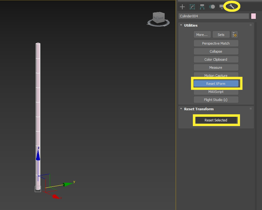 3ds max reset xform не активна