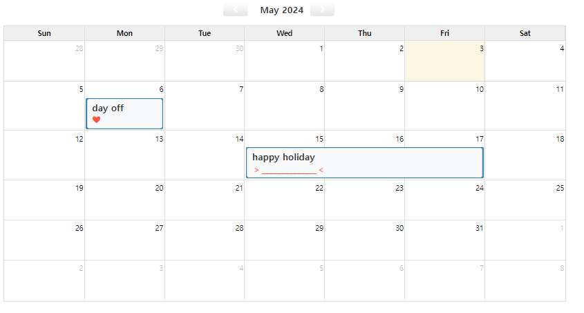 [javaScript] fullcalendar 사용하여 달력 그리기