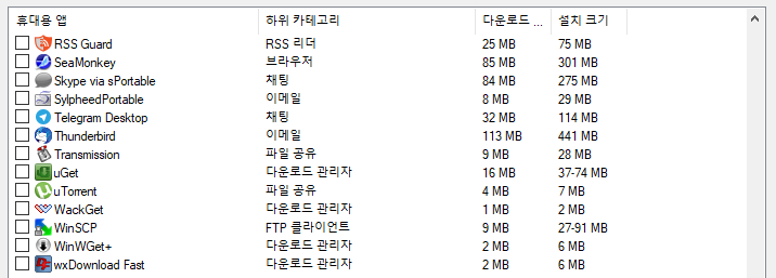 Portable Apps 사용 가능한 프로그램 26 ywAAAAAAQABAAACAUwAOw==