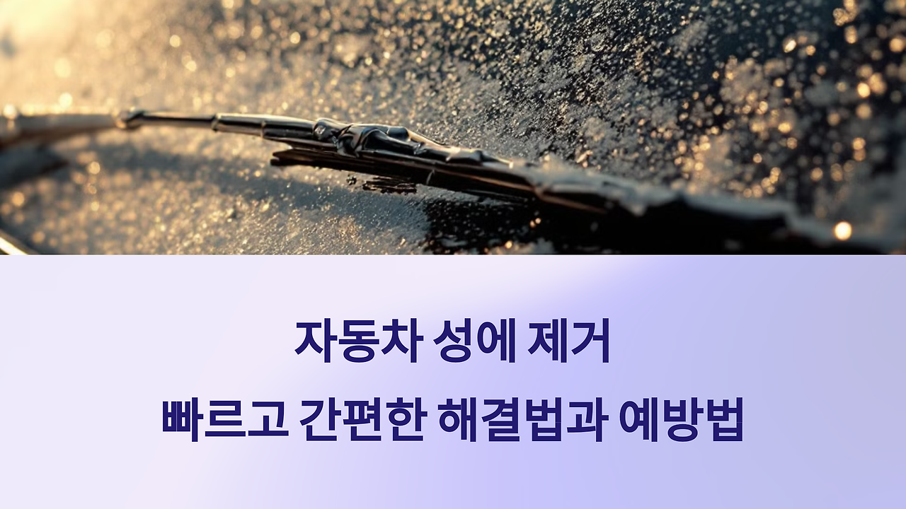 자동차 성에 제거, 빠르고 간편하게 해결하는 방법과 예방법