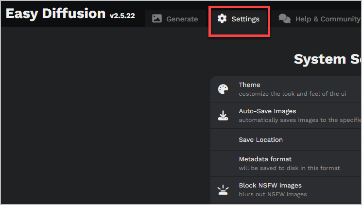 Stable Diffusion GPU 대신 CPU 사용 방법 2 easy diffusion settings