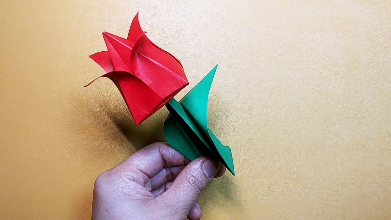 아름다운 튤립 종이접기 - 종이접기 사이트
