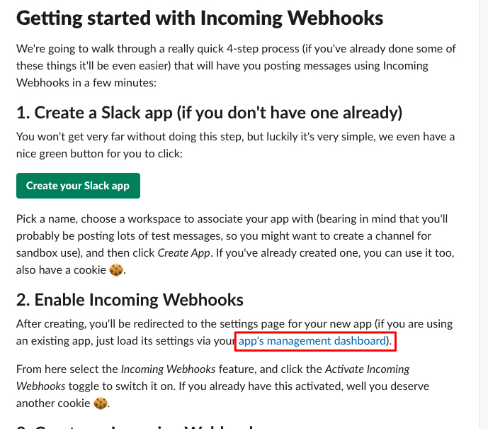 slack incoming webhooks