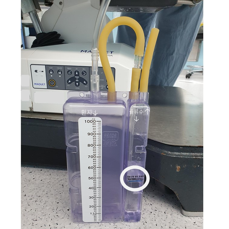 흉관 배액 관리, CTD chest tube drainage management