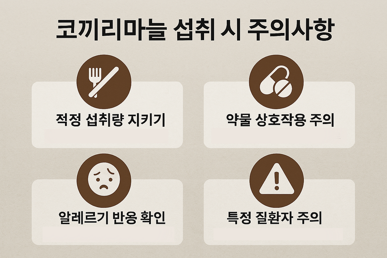 코끼리마늘 섭취 시 주의사항 인포그래픽