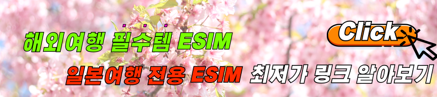 일본여행 ESIM 사용후기, 최저가 링크 알아보기