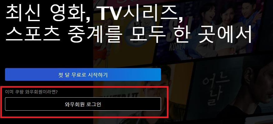 쿠팡플레이 tv연결