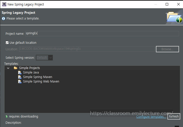 [이클립스] Spring MVC Project 안 보이는 문제
