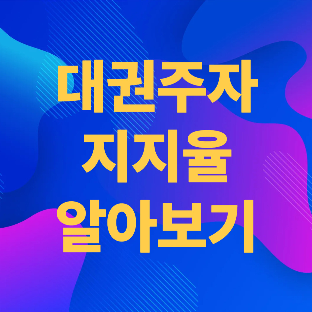 차기 대권주자 알아보기