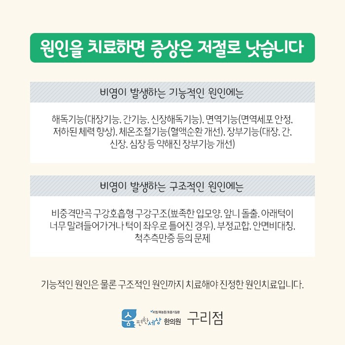 구리 비염치료 해도 잠깐 나아졌다 만다면