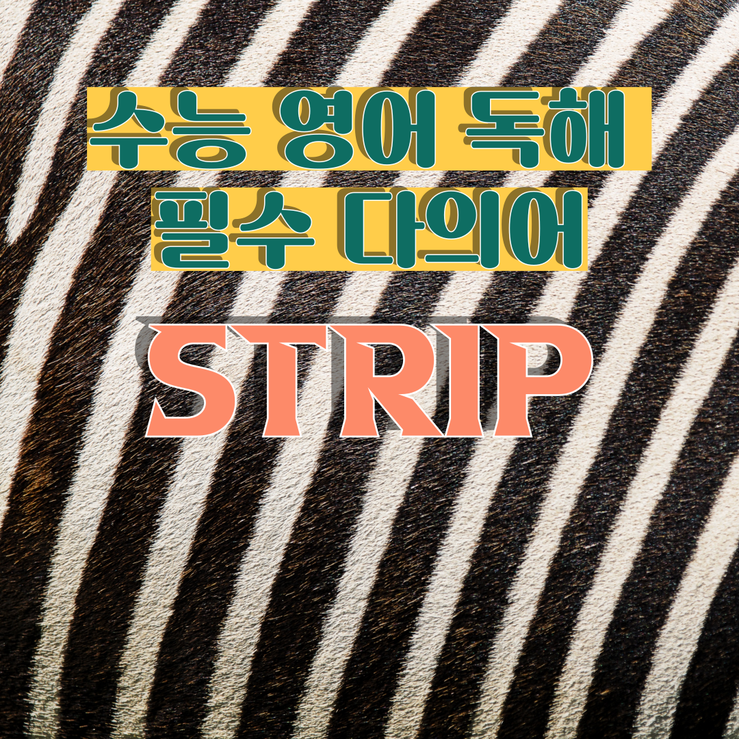 수능 영어 독해 필수 다의어 strip의 뜻과 예문 1 수능 영어 독해 필수 다의어 strip의 뜻과 예문