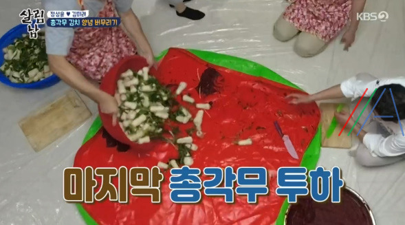살림남 마약 김치 양념장, 총각무 김치 & 대파 김치 담그기 만들기 만드는 법 레시피, 정성윤 임성근 김장 김치 담그는법 만들기 레시피 - 2시간 김장김치 + 비법 양념장 25 ywAAAAAAQABAAACAUwAOw==