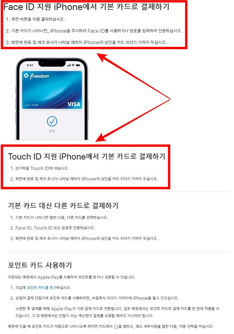 아이폰 애플페이 Nfc설정 및 신용카드 등록, 사용 총정리