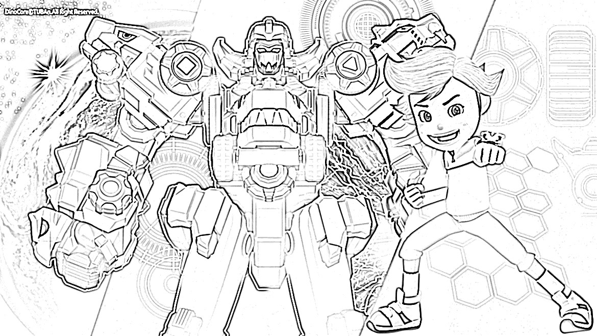 다이노코어 색칠공부 도안, 다운로드 받으세요~dinocore coloring