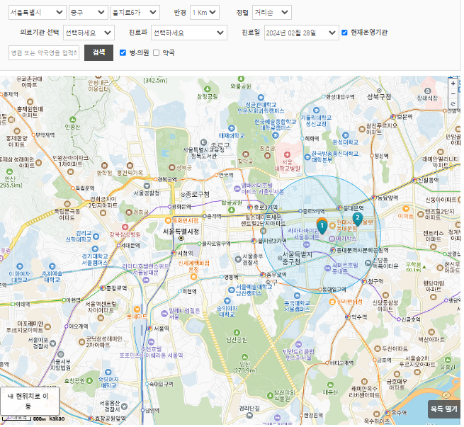 심야병원을 빠르게 찾는 병의원 약국 비상진료 검색, 24시간병원 찾는방법