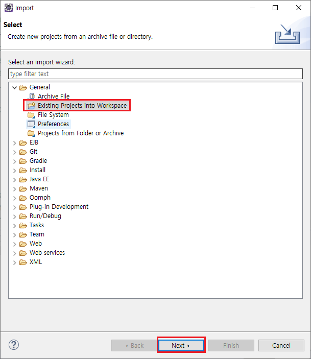 eclipse Export & Import