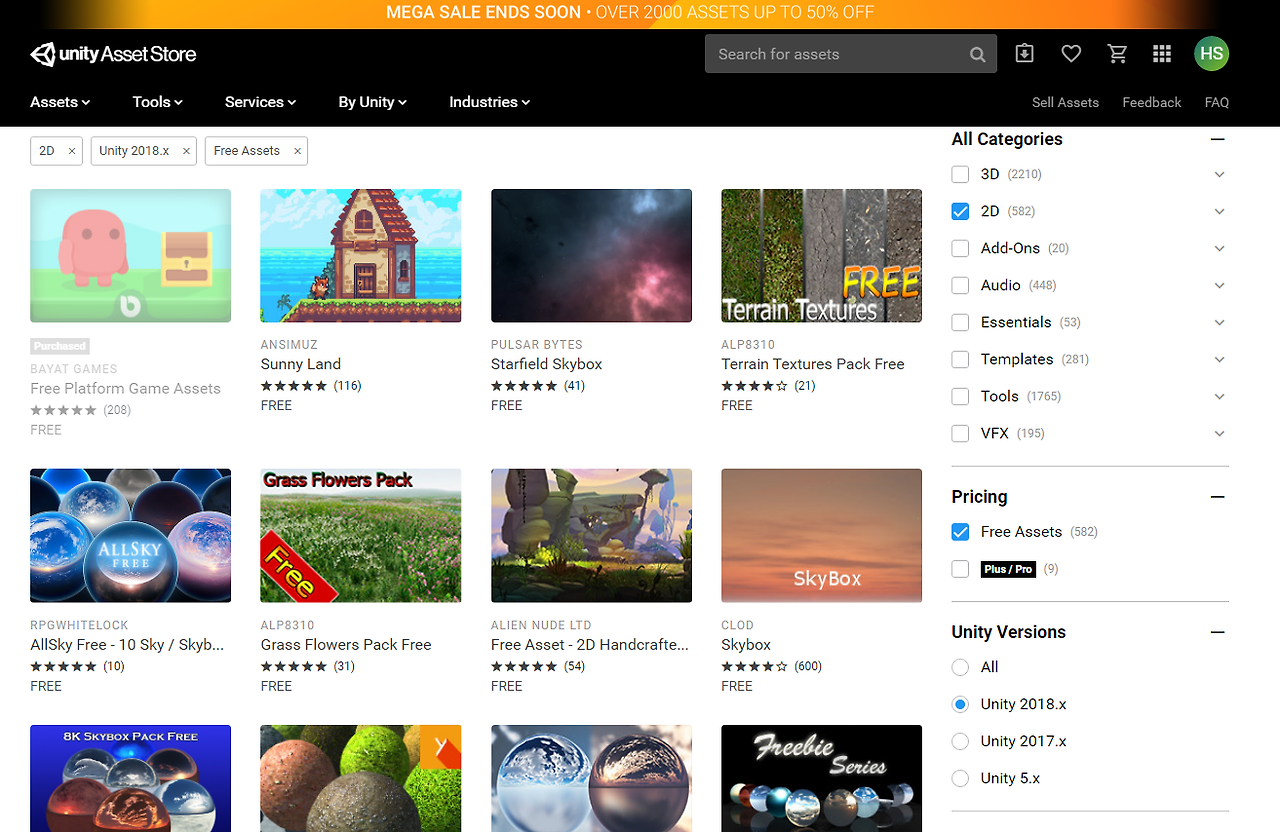 unity store assets free