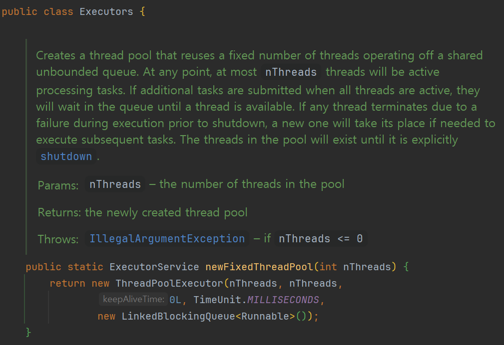 [JAVA] Thread pool 을 위한 ExecutorService 의 생성과 submit, shutdown