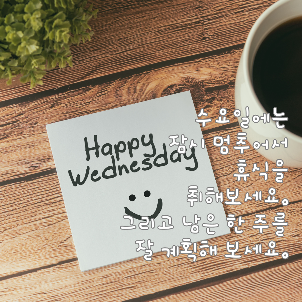 6월 수요일 아침 인사말 이미지 모음
