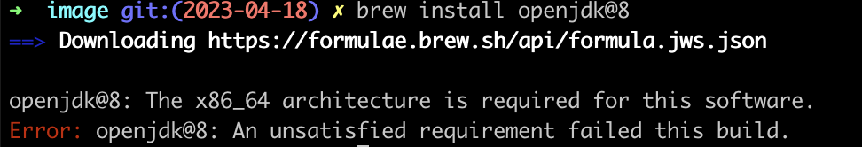 brew install openjdk 8 mac m1