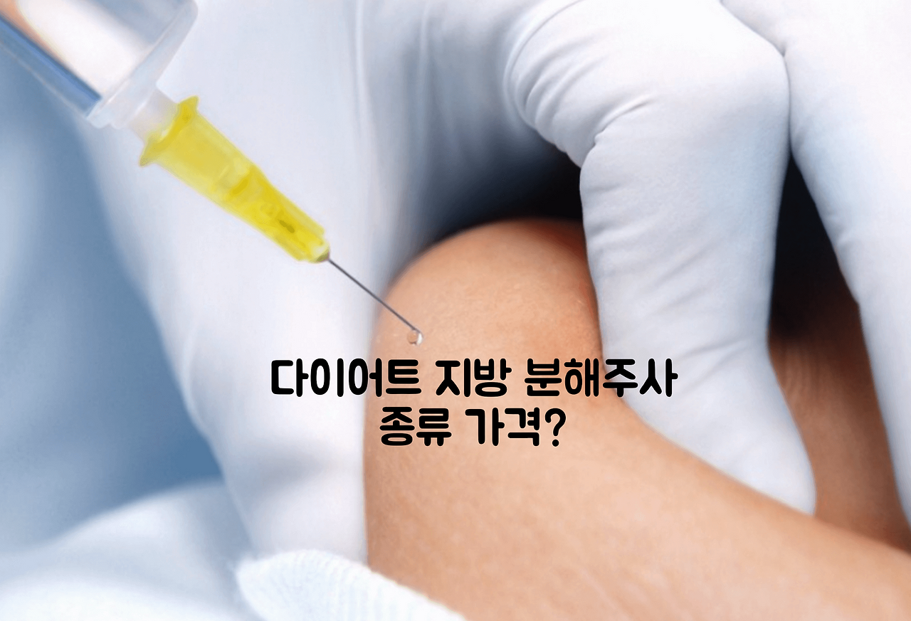 다이어트 지방 분해 주사 종류 가격