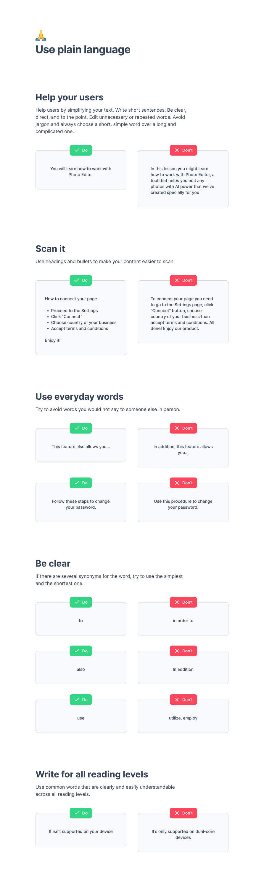 UX Writing Principles