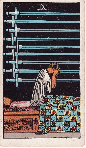 Universal Rider–Waite tarot /  nine of swods