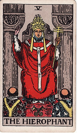 Universal Rider–Waite tarot / 5 / Hierophanr