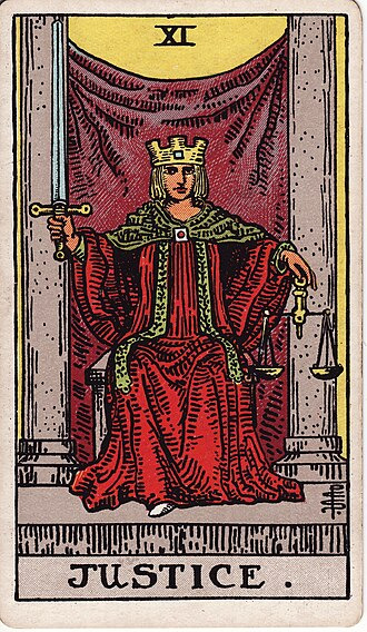 Universal Rider–Waite tarot / 11 / Justice.