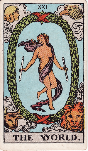 Universal Rider–Waite tarot / 11 / The World.