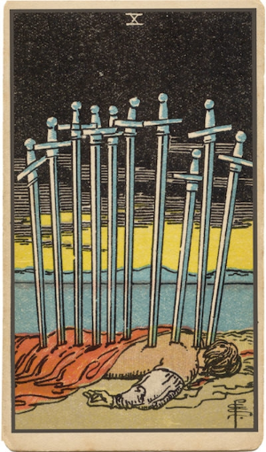 Universal Rider–Waite tarot / ten of swords