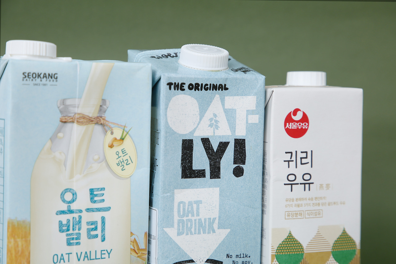 오트사이드 귀리밀크로 고소한 단백질 스프레드 만들기 오토라떼도 추천