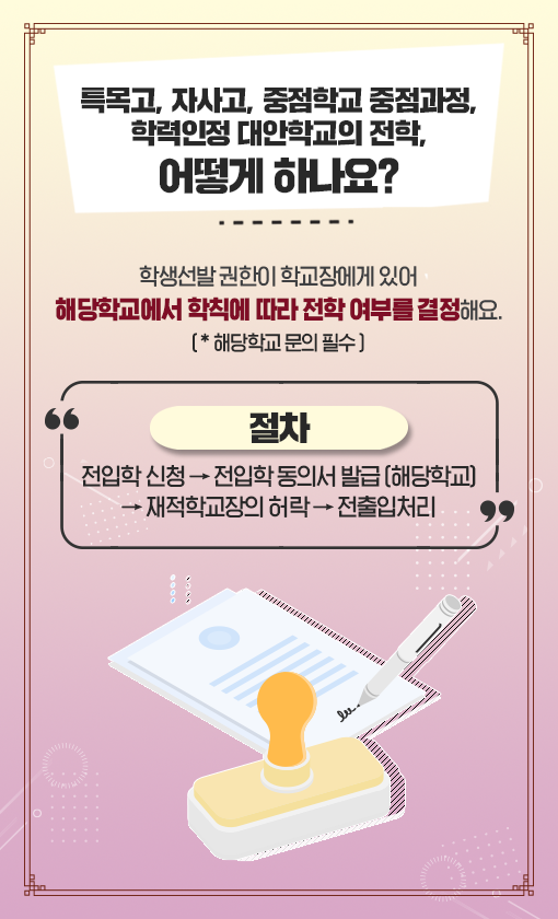 고등학교 전학, 어떻게 하나요?