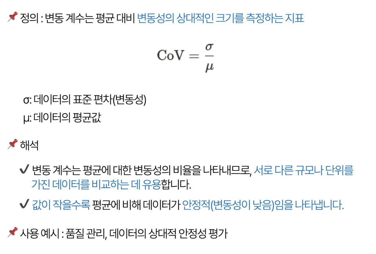 분산의 개념을 활용한 데이터 분석(1) - 변동 계수