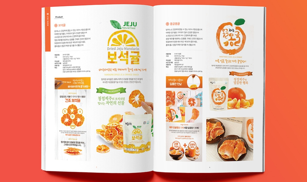 모던한 느낌의 제품소개 리플렛 디자인