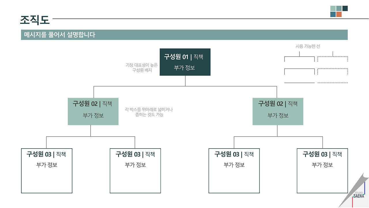 무료 템플릿 조직도