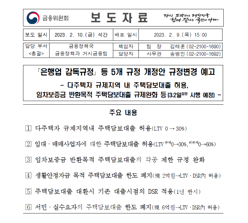 2023 현대 해양 화재 보험 콘도미니엄 생활 안정성, 가보 보증금 반환 기금 모기지 규제 완화 및 부동산세 변경 자세히 알아보기