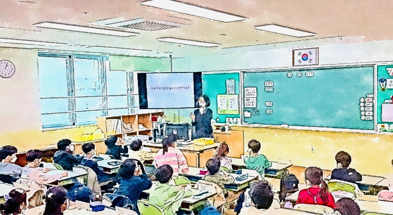 수업하는 교장 선생님