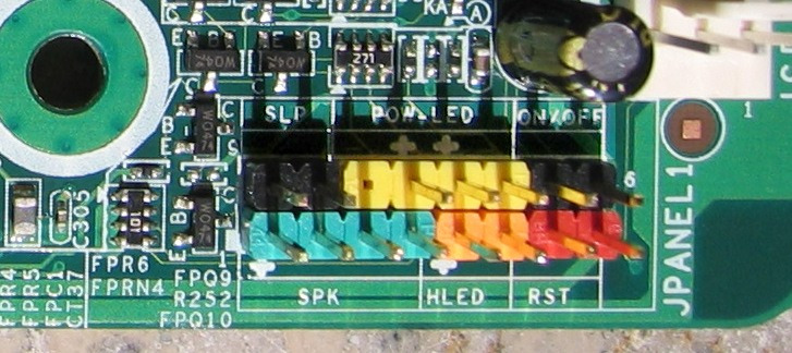 메인보드 후면 I/O 단자 배치 (예시)