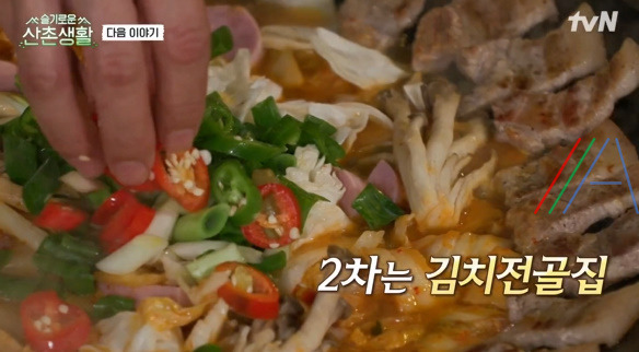 슬기로운 산촌생활 김치전골, 가마솥 삼겹살 김치전골 레시피 만드는 법 2 ywAAAAAAQABAAACAUwAOw==