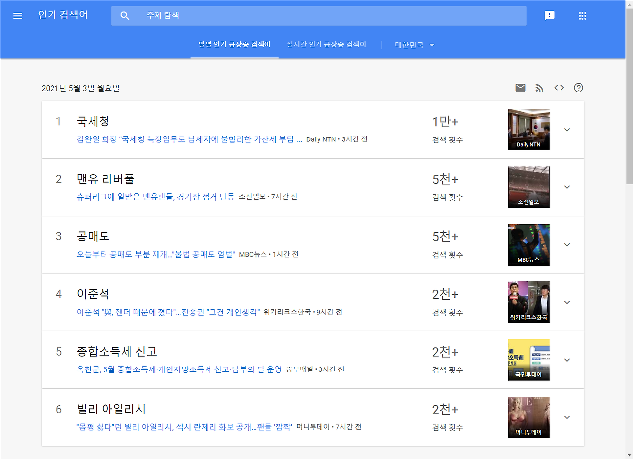 실시간 인기검색어 볼 수 있는 사이트 목록 모음 / 네이버 인기검색어 1 ywAAAAAAQABAAACAUwAOw==