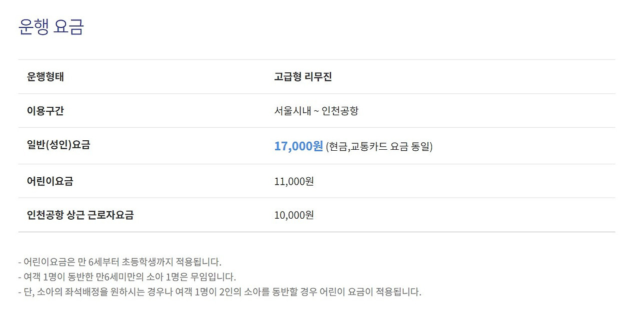 6300번 공항버스 이용 안내: 시간표, 요금, 노선, 예매 및 고객센터 정보 4