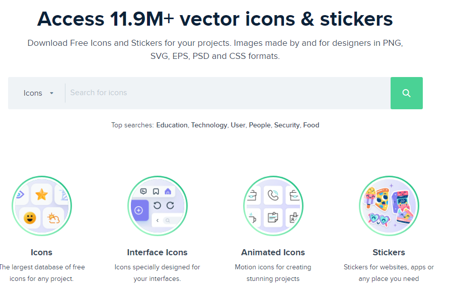 무료 아이콘 다운로드 할 수 있는 Flaticon 사이트의 모든 것 1 출처 - Flaticon