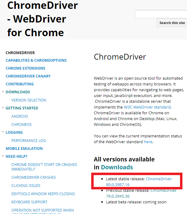 chrome driver