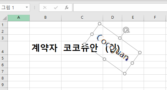 엑셀 서명(사인) 또는 도장 이미지 투명하게 만들어 작업 중 서류에 삽입하기 3 ywAAAAAAQABAAACAUwAOw==