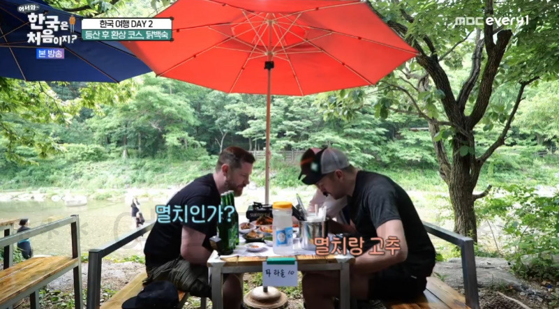 한국은 처음이지 닭백숙 위치 보기 - 어서와 아일랜드 세 친구 등산 후 환상코스 계곡 옆 백숙집 감자전 해물김치전 7 ywAAAAAAQABAAACAUwAOw==