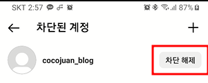 인스타 프로필 계정 차단 설정 및 차단 해제하는 방법 (일부 계정 또는 전체 계정) 9 ywAAAAAAQABAAACAUwAOw==