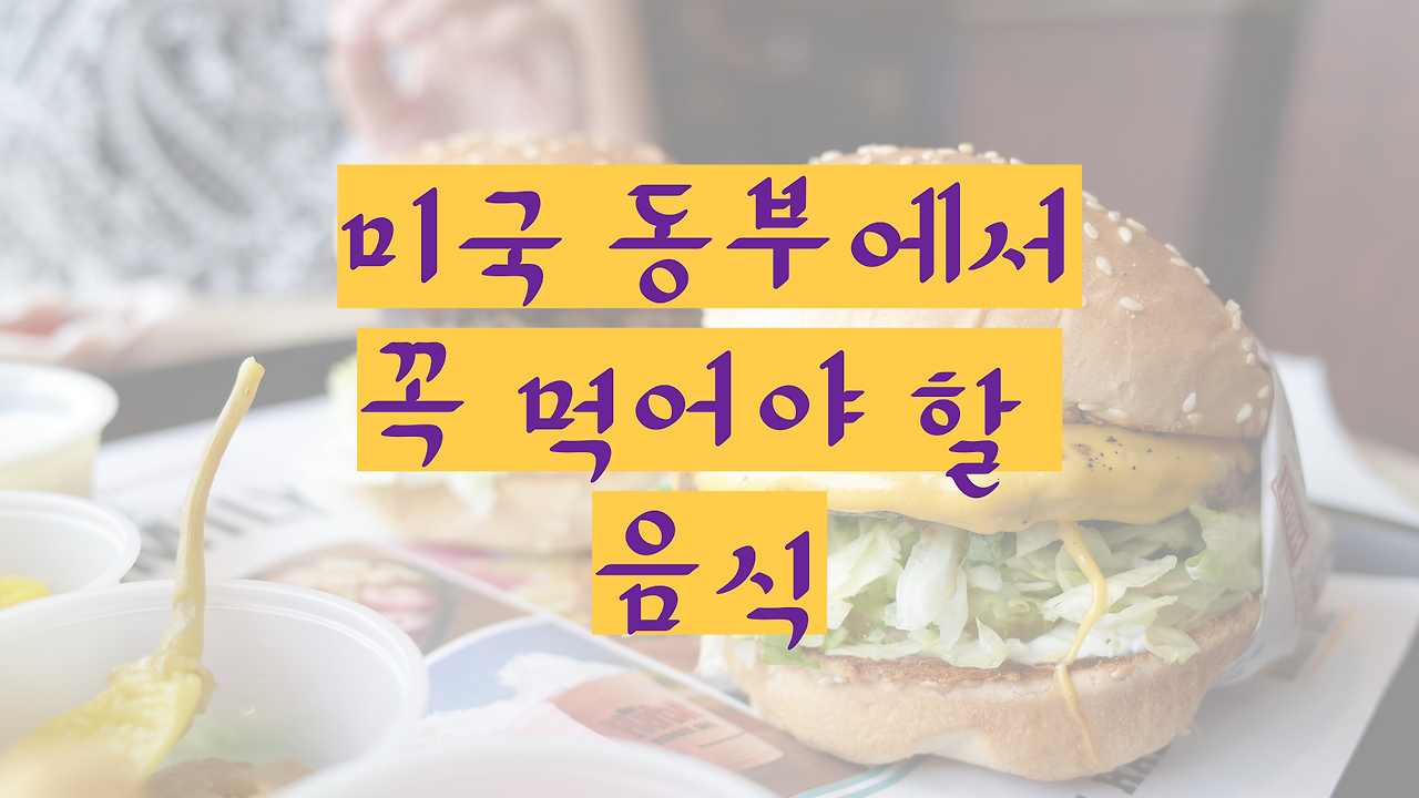 미국 동부에 가면 꼭 먹어야 할 음식 10개 1 미국동부에가면꼭먹어야할음식