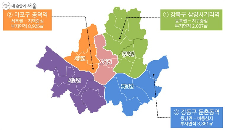 서울시 '둔촌동역,공덕역,삼양사거리역' 역세숸 활성화 사업..균형발전,주택공급 실현 1 ywAAAAAAQABAAACAUwAOw==